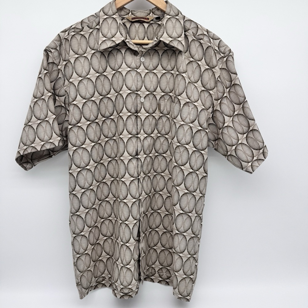 Vintage 80's/90's Quicksilver Surf Geometric Button Up Shirt Hong Kong Medium